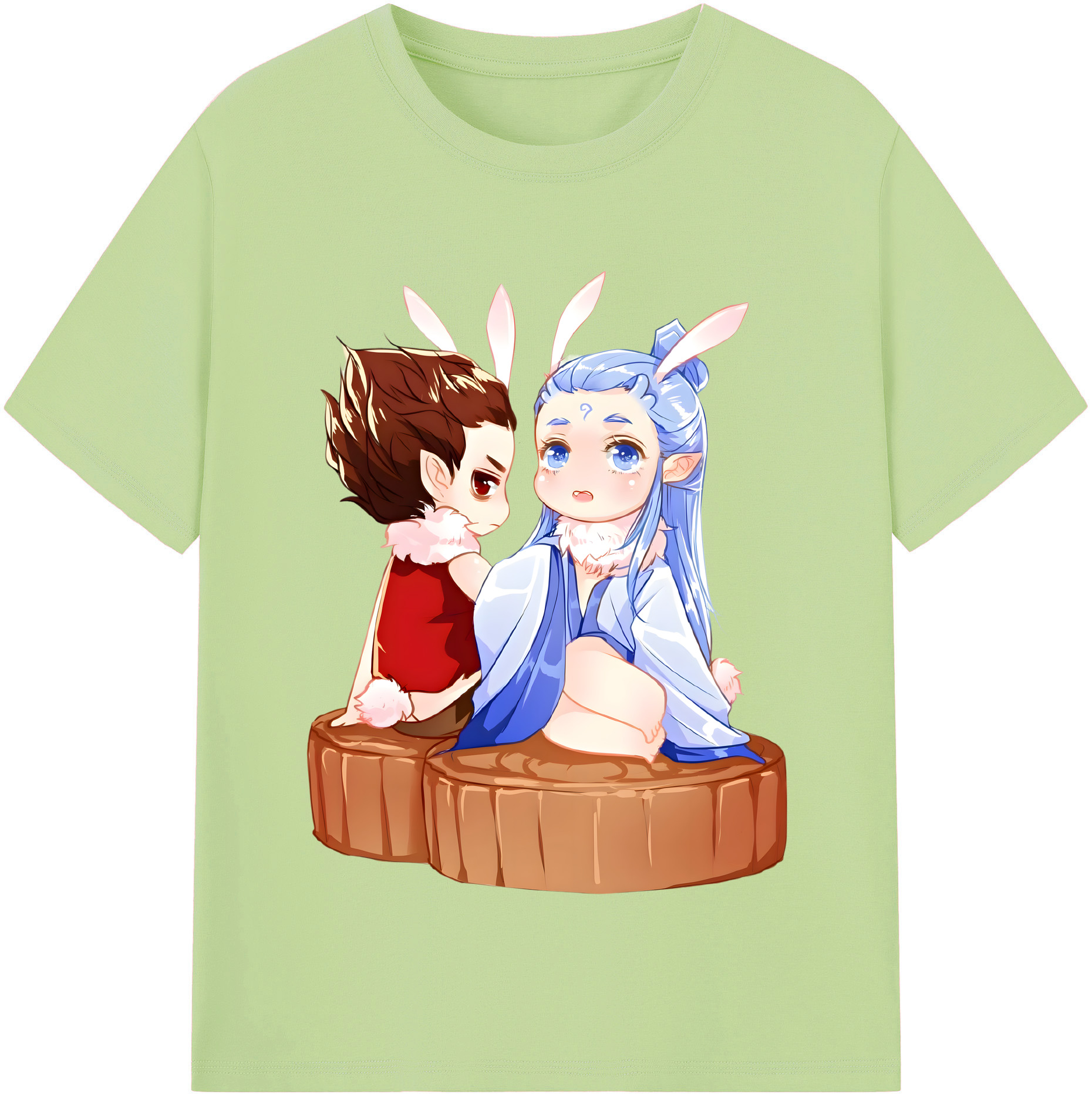 （画像用） Ne Zha 2 ナタ 魔童の大暴れ 綿100％半袖Tシャツ（フロントプリント）